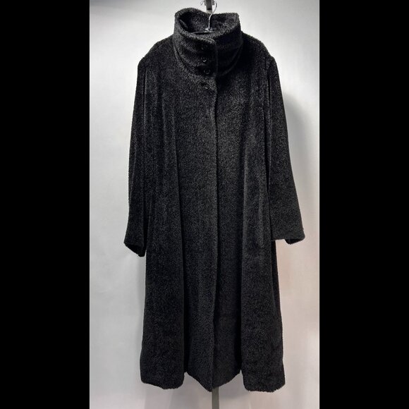 MaxMara Jackets & Blazers - MAX MARA Teddy Bear Coat in Black Alpaca and Virgin wool 16 Made in Italy